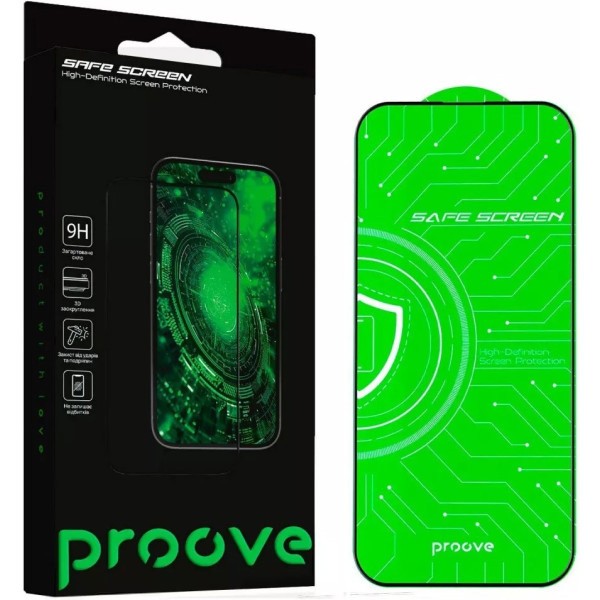 Фото - Захисне скло для смартфону Proove Safe Screen iPhone 16 Pro/17 Black (67483)
